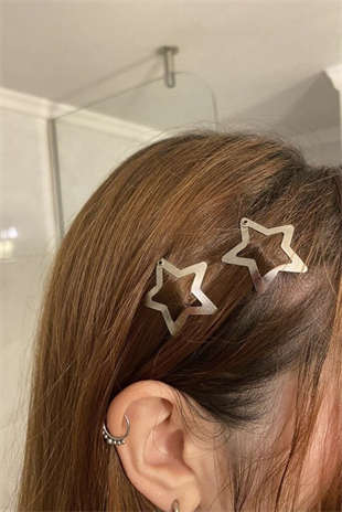 2li Yıldız Çıt Çıt Toka Y2K Star Style