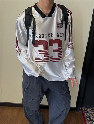 33 Mershier Vintage Beyaz T-shirt