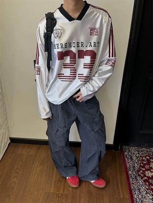 33 Mershier Vintage Beyaz T-shirt