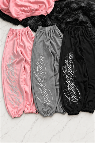 Angel Taşlı Baggy Unisex Eşofman Altı