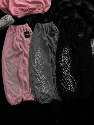 Angel Taşlı Baggy Unisex Eşofman Altı