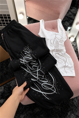 Angel Taşlı Baggy Unisex Eşofman Takımı