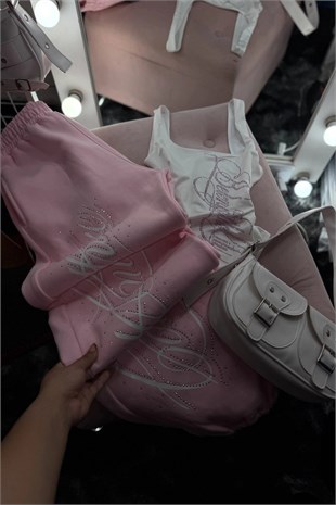 Angel Taşlı Baggy Unisex Eşofman Takımı