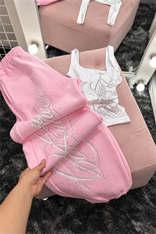 Angel Taşlı Baggy Unisex Eşofman Takımı