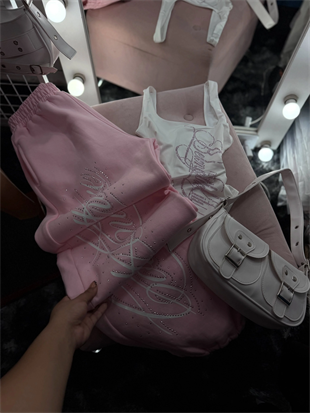Angel Taşlı Baggy Unisex Eşofman Takımı