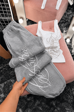 Angel Taşlı Baggy Unisex Eşofman Takımı