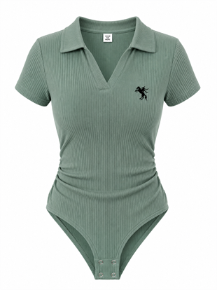 Bebe Mavisi Polo Yaka Fitilli Likralı Premium Zıbın