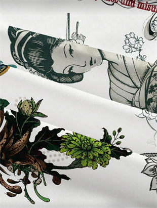 Beyaz Flower And Tiger Detaylı Avant Dijital Baskı Eşofman Altı