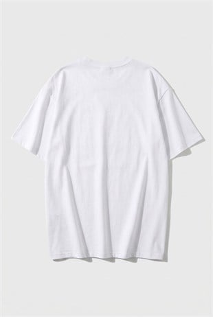 Beyaz Koacrtars Kısa Kol Oversize T-Shirt
