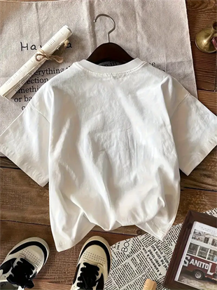 Beyaz Strawberries Baskılı Kısa Kol Oversize T-Shirt