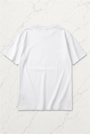 Beyaz Tunnelbase Kısa Kol Oversize T-Shirt