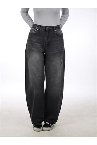 Black Baggy Bol Kalıp Kot Pantolon