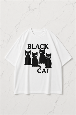 Black Cat Oversize Unisex T-shirt