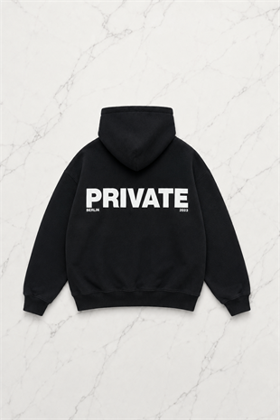 Black Sırt Private Sweatshirt