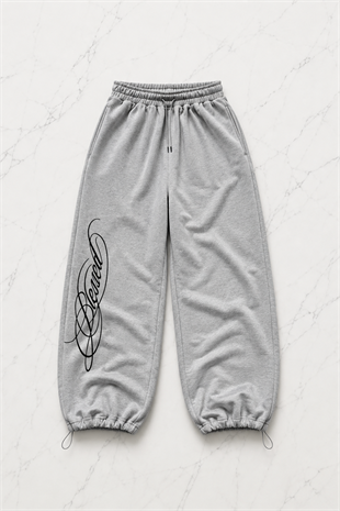 Blessed Script Detaylı Baggy Eşofman Takımı