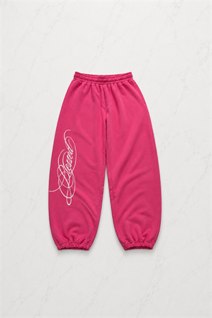 Blessed Script Detaylı Baggy Eşofman Takımı