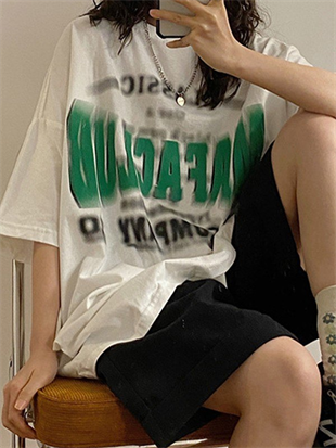 Blured Letter Oversize Unisex T-shirt