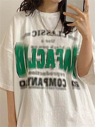 Blured Letter Oversize Unisex T-shirt