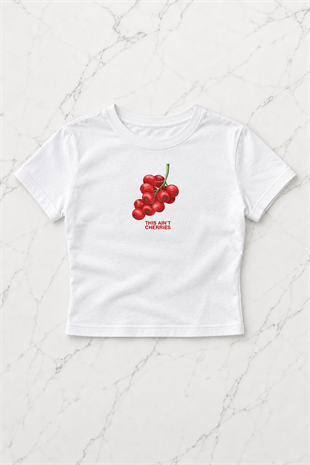 Cherries Detail Crop Top