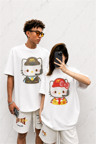 (Erkek) Mc Kitty Oversize Unisex T-shirt