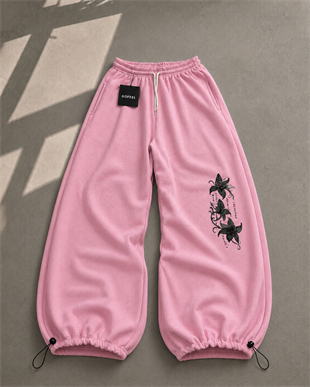 Flower Baggy Kalıp Unisex Eşofman Altı