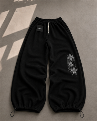 Flower Baggy Kalıp Unisex Eşofman Altı