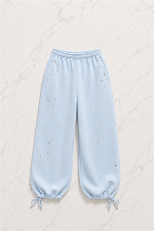 Glithch Eyelet Oversize Blue Eşofman Takımı