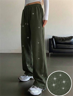 Glow Simli Baggy Unisex Eşofman Altı