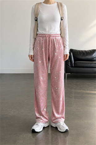 Glow Simli Baggy Unisex Eşofman Altı