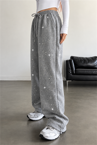Glow Simli Baggy Unisex Eşofman Altı