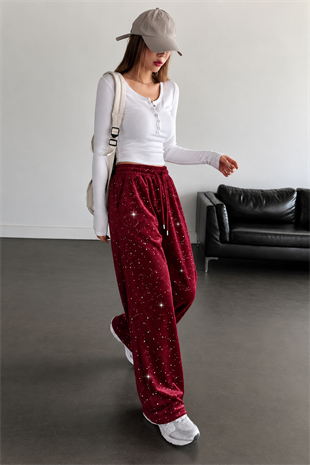 Glow Simli Baggy Unisex Eşofman Altı