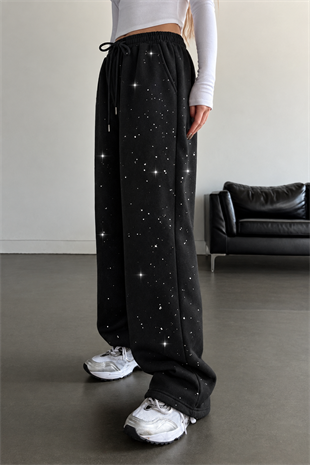 Glow Simli Baggy Unisex Eşofman Altı