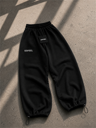 Gothic Detaylı Baggy Unisex Eşofman Altı