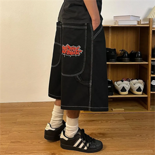 Graffiti Cortos Baggy Unisex Retro Şort