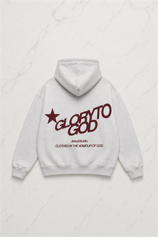 Grey Sırt Gloryto God Sweatshirt