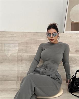 Gri Basic Bodysuit