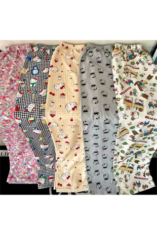Gri Hello Kitty Detail Unisex Pijama