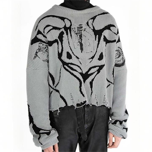 Gri Vintage Aesthetic Selves Oversize Kazak