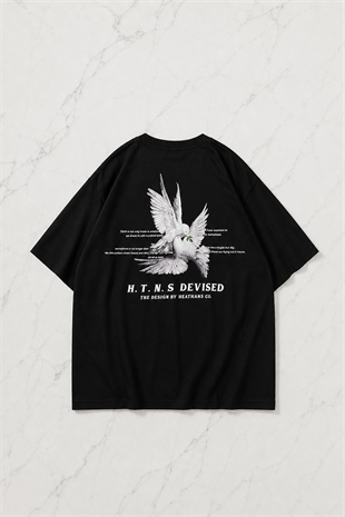 H.T.N.S Devised Detaylı Oversize Unisex T-shirt
