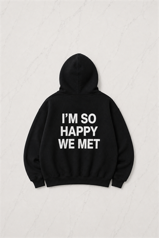 Happy to Met Oversize Sweatshirt