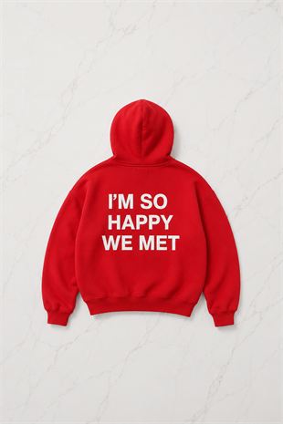 Happy to Met Oversize Sweatshirt