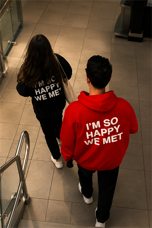 Happy to Met Oversize Sweatshirt