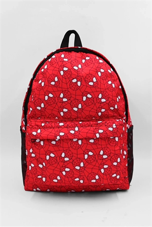 Harajuku School fit Kırmızı Spiderman Tech Sırt Çantası
