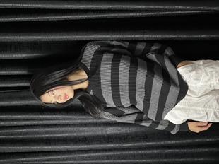 Harajuku Vintage Line Detail Siyah Kazak