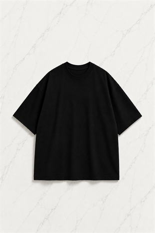 Heaven Angel Oversize Unisex Siyah T-shirt