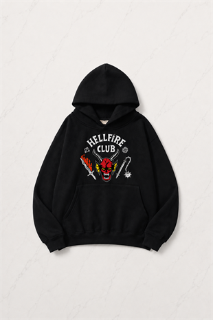 HellFire Detail Oversize Unisex Sweatshirt