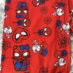 Hello Kitty & Spider-Man Detail Unisex Kırmızı Eşofman Altı