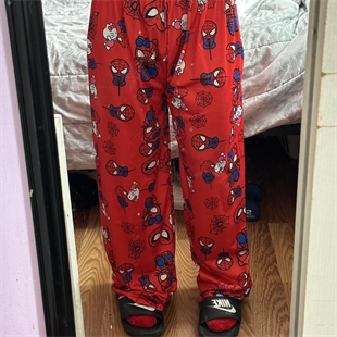 Hello Kitty & Spider-Man Detail Unisex Kırmızı Eşofman Altı