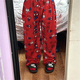 Hello Kitty & Spider-Man Detail Unisex Kırmızı Eşofman Altı