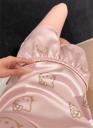 Hello Kitty Taş Detaylı Şık Homewear Pijama Takımı Pembe